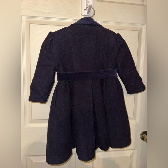 Tailored by Rothschild girls Navy Wool Double-Breasted Kids Coat 3T winter fall - Picture 7 of 9